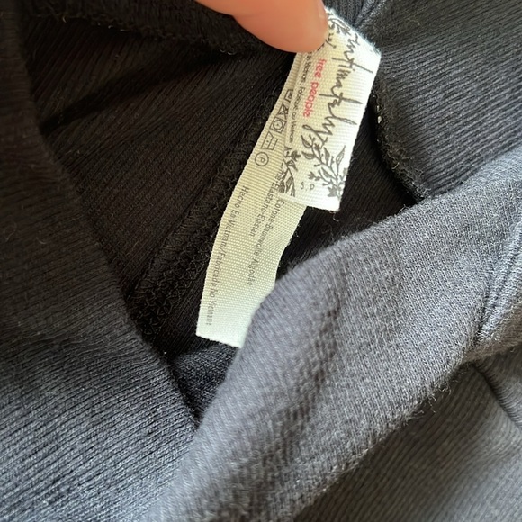 Intimately Free People Black Cross Over Halter Neck Ribbed Tank Top - Picture 3 of 6